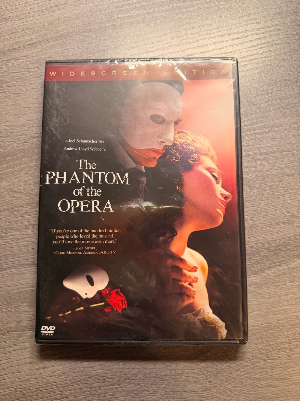 Warner Bros. The Phantom of the Opera DVD (Black, Red, Gold)